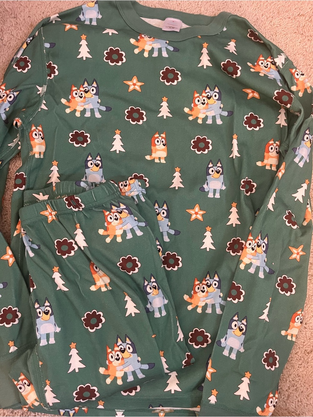 Hanna Andersson Adult Bluey Pajama Set, Size Medium